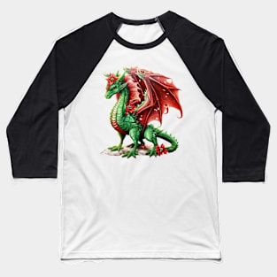 Fairy Christmas Dragon Baseball T-Shirt